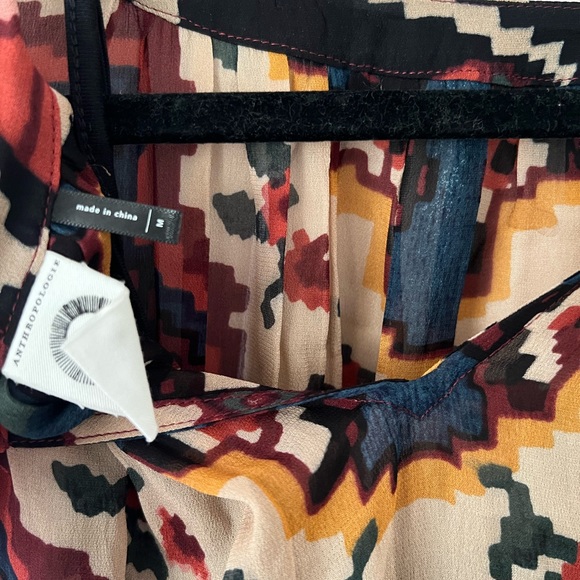 ✨HP✨ Anthro | Mosaic Vintage Floral Midi Dress - Picture 4 of 12